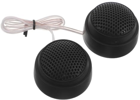ifundom Tweeter Piézo pour Voiture 1 Paire, Haut-Parleur Stéréo Dôme 300 W, Résistant la Chaleur la Corrosion, Remplacement Haut-Parleur Aigu Automobile, Compact pour Système Audio