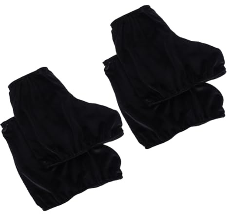 Toyvian Lot de 2 Couvre-Patins à Glace Noirs en Velours Robuste Extensibles, Taille Small, pour Garçon et Filles et Adolescents – Accessoires de Hockey sur Glace et Patinage Artistique,