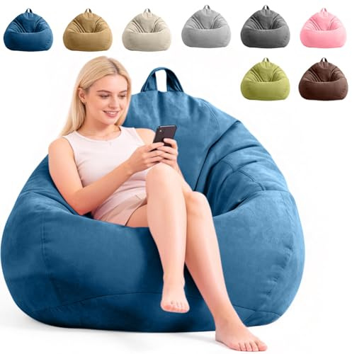 DASIAUTOEM Sitzsack XL (ohne Füllung), Sitzsäcke Tropfenform nur Bezug, Großer Gaming sitzsack XL Bean Bag Chair, Keine Füllung Sitzsackstuhl für Wohnzimmer Kinderzimmer Sofa Outdoor Deko,100x120 cm