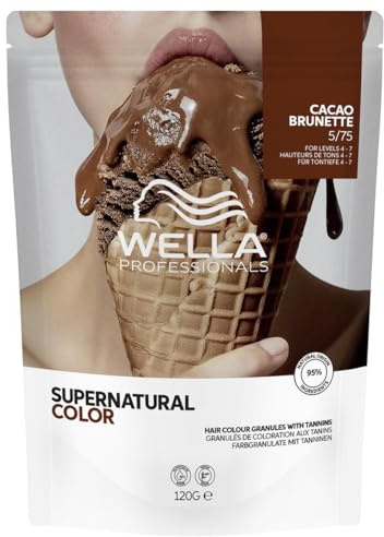 Wella Supernatural Color 5/75 Cacao Brunette 120 g | Professionelle Tönung mit natürlichem Effekt, sanfte Abdeckung und helle Reflexionen, natürliches und gleichmäßiges Ergebnis