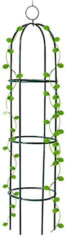 Unibos | Large 2M Metal Garden Obelisk Heavy Duty Strong Tubular Plant Cage For Roses, Climbing Plants Support Structure Garden Decoration