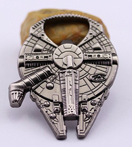 Flaschenöffner Star Wars Darth Vader aus Metall Schlüsselanhänger - Bieröffner Wein Geschenk (Millenium Falke)