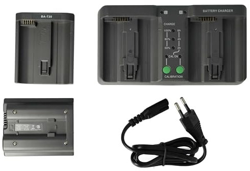 vhbw Dual Ladegerät kompatibel mit Canon EOS 1DX Mark 2, 1D X Mark II, R3, X Mark II Kamera Camcorder-Akku - Ladeschale, Ladekontrollanzeige