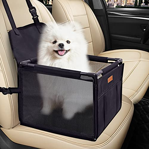Hunde Autositz Hochwertiger Auto Hundesitz für kleine bis Hunde - Rahmen Wände Extra Stabiler Wasserdichter Hundeautositz für Rück- und Vordersitz