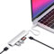 SATECHI 6-in-1 USB-C Hub Slim, Multiport-Adapter, Dockingstation mit 4K HDMI, 60W Power Delivery, 2X USB-A, SD/MicroSD-Kartenleser – Silber