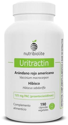 Mirtillo rosso americano (50% PAC) e ibisco per cistite e salute urinaria. Estratti altamente standardizzati in PAC e polifenoli. 190 capsule vegane senza additivi per > 6 mesi – Uritractin