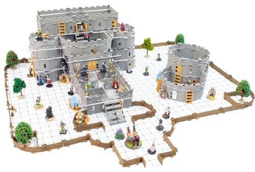 Modulares Schlosssystem: Tisch- und RPG-Geländespiel-Set für Dungeons & Dragons, Pathfinder, Schlösser & Kreuzzüge, 13. Alter, Runequest, Asunder, Zombicide und mehr.,Regent Set (800+ Stück 2016 qin)