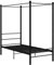 vidaXL Himmelbett Metallbett Bett Einzelbett Bettrahmen Bettgestell Lattenrost Schlafzimmermöbel Schlafzimmerbett Schwarz Metall 100x200cm