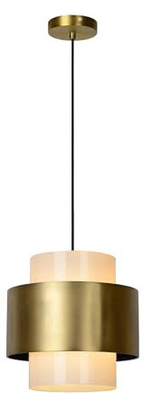 LUCIDE FIRMIN - Pendelleuchten - Ø 30 cm - 1xE27 - Mattes Gold/Messing