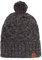 OXMO Pom Damen Wintermütze Beanie Mütze aus 100% Baumwolle Grobstrick, Größe:ONE, Farbe:Black (799000)