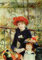 Kunstkarte Pierre Auguste Renoir Zwei Schwestern (Auf der Terrasse)
