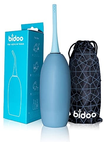 Bidet universale portatile (Aqua) con tappo e borsa da viaggio l Sostituisce salviette umidificate e WC doccia l Postpartum l Cura degli anziani l Nuove mamme l Pre e post-intimità