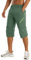 KEFITEVD 3/4 Hose Herren Leicht Wanderhose Sommer Stretch Caprihose Männer Cargo Bermuda Outdoor Hose Hellgrün 38