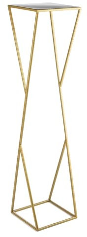 HowHomely Blumenständer Metall 100 x 24 cm - Solider und Minimalistischer Blumenhocker - Gold Pflanzenständer für die Hausdekoration wie Salon oder Schlafzimmer