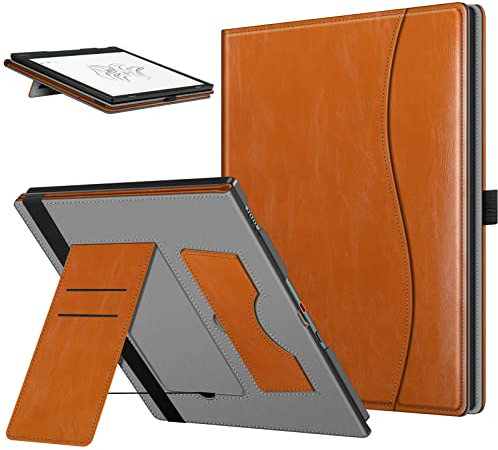 Fintie Hülle für BOOX Note Air2 Plus (2022) / Note Air2 (2021) Tablet 10,3 Zoll – Premium Material Kickstand Schutzhülle mit Kartensteckplatz und Stifthalter, Braun