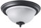 Traditional and Classic Matt Black IP44 Bathroom Ceiling Light Fixture with Ribbed Frosted Glass Diffuser | 15cm x 30cm | 2 x SES 40w Maximum by Happy Homewares