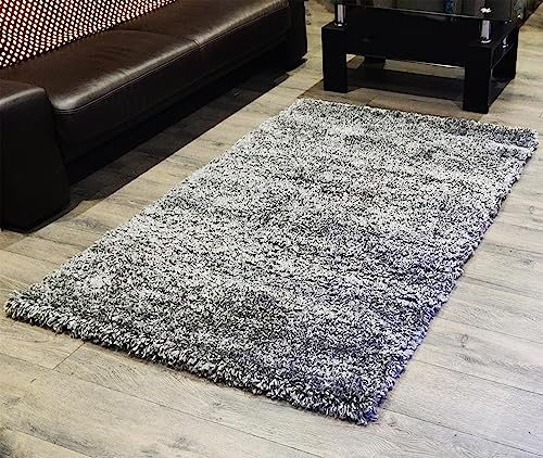 Roseley Modern Shaggy Rug No Shedding Super Soft Fluffy Office Living Room Bedroom Carpet Small Medium Large 4cm Pile Oeko- Tex [160 x 230cm, Grey]