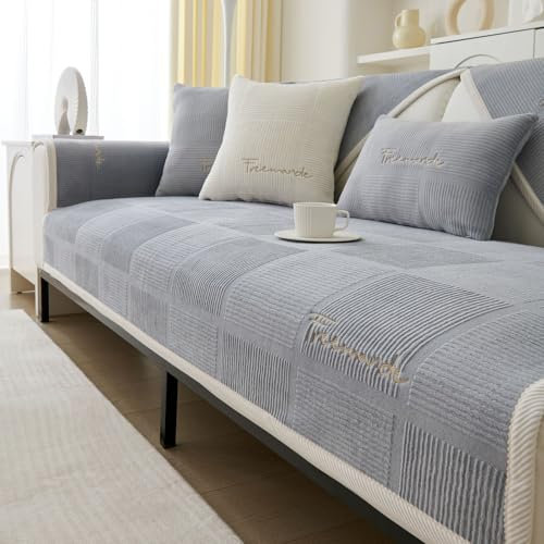 WYJHNLBEDC Sofa/Couch überzug/überwurf, Sofa überwurfdecke, Warmer Super Weicher Fleecedecke Sofabezug für Sofa L Form/U Form/Ecksofa 3/2/1 Sitzer, Sofaschutz Hund Kratzschutz Katze 70x180cm