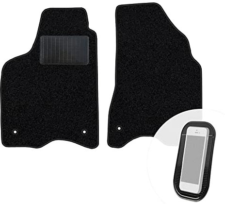 moto-MOLTICO Vorne Fußmatten Auto Velours Autoteppiche Schwarz Automatten Set 2-teilig passend für Seat Arosa VW Lupo 1998-2005