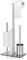 Yiter Toilet Roll Holder Free Standing, Sliver Toilet Paper Holder with Toilet Brush, 2 in 1 Detachable Stainless Steel Toilet Roll Holder with Brush for Bathroom, Washroom
