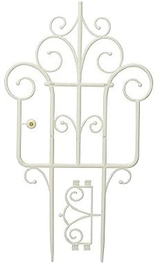 F Fityle 16 Zoll stapelbares Pflanzenspalier, Mini-Pflanzenspalier, DIY-Klettergitter für Zimmerpflanzen, Weinreben im Topf, Kletterpflanzen, Kleiner, Weiß