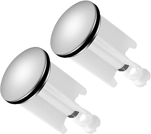 AoyfuwellTapón de Lavabo Universal, 2 Pcs Tapón Universal para Lavabo de Baño, Tapones de Desagüe de Fregadero, Tapón de Baño, Tapón de Drenaje para Bidés de Baño, Enchufe Regulable en Altura