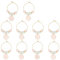 SUNNYCLUE 1 Box 10Pcs Glass Marker Charms Wine Marker Charms Wine Bulk Glass Tags Number 0-9 Gold Identifiers for Gathering Wedding Party Favor Drinks Decor Supplies UK