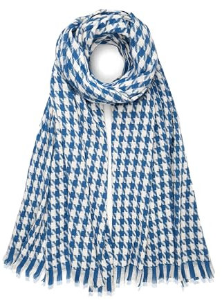 GLORIS Warmer Kaschmir Schal Herbst Winter Hahnentritt Schal/XL Stola Umschlagtuch Warm Pashmina Schals 200 * 70 cm. (Blau)