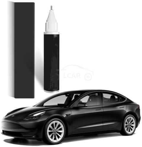 KRHINO Autolackstift für Tesla Model 3 X Y S, Auto-Kratzer-Entferner, Lackstifte, Autolack-Reparaturstift, Auto-Ausbesserungsstift, Weiß, Schwarz, Silber, Rot, Blau,-Black