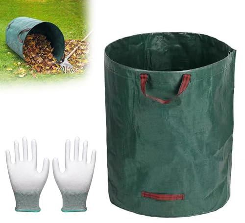 Sac Jardinage Déchets, Sac Déchets Verts, 120L Sacs de Jardin, Sacs à Déchets de Jardin, Sac de Déchets de Jardin étanche Grande, pour l'herbe, les Feuilles, les Déchets de Jardin