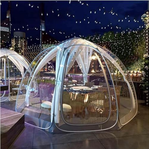 Folding Outdoor Transparent Tent/Portable PVC Bubble Tent/Star Tent, Bubble Tent/Domed Garden Terrace Canopy Shelter, Bubble Tent Pop-Up Pavilion,6m/19.6ft