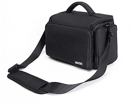 AFGRAPHIC Kameratasche, wasserdicht, Schultertasche, gepolstert, für Panasonic Lumix DC S5 Digitalkamera mit Lumix S 24-105 mm f/4 Macro O.I.S. Objektiv, Schwarz , Kameratasche