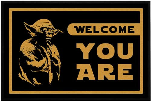 OM3® lustige Fußmatte mit Spruch - Welcome You Are - Film Science Fiction Parodie I - rutschfest & waschbar - 60x40cm -