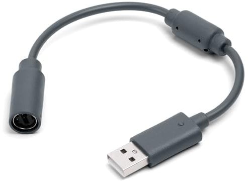 AXFEE Controlador con Cable Cable USB Breakaway, Reemplazo Controlador con Cable Cable USB Breakaway Adaptador Cable de conexión Cable para Microsoft Xbox 360 Gris