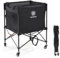 EVER ADVANCED Rolling Ball Storage Cart with Lockable Wheels, 84 x 58cm Collapsible Garage Sports Equipment Organizer for Volleyball Basketball Tennis Toy Storage Multi-Sport Family Gym