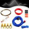 Abnaok Auto Verstärker Kabelsatz 10GA, Anschluss-Set, Auto Verstärker Kabel Set, Verstärker Endstufe Kabel 1500w, Car Audio Wire, Installations-Set Verstärker Auto