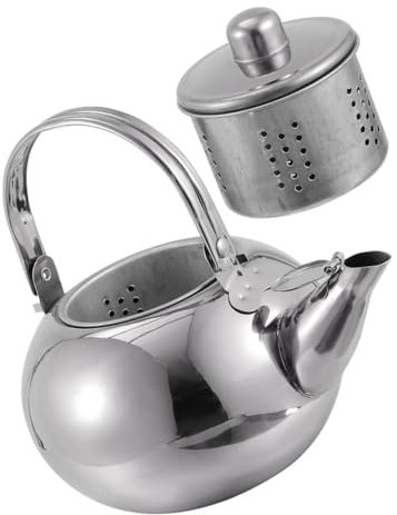 Amosfun Olla Hervidor De Agua Caliente Tetera Con Filtros Tetera Silbante Hervidor De Arroz Camping Hervidor De Inducción Tetera Para Estufa Tetera Hirviendo Agua Tetera Para Servir Té De