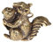 DEARMAMY 1stk Schlüsselanhänger Teezeremonie- Eichhörnchen Eichhörnchen-Statue Tier Briefbeschwerer Figur Mini- Aromabrenner Anhänger Charme Selber Machen Retro- Kupfer