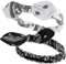 2 Stück Haarband Dehnbar Damen Stirnband Stirnbänder Haarschleife Haarbänder Kopftuch Damen Kopftuch Boho Stirnband Print Haarschmuck 90er Jahre Outfit Damen Accessoires (Weiß+Schwarz)
