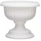 shopior Flower and Herb Plastic Urn Pots | Hourglass Shape - Indoor Outdoor Decor | Wall Planters | Plant Pots for Succulents and more | Urn Flower Pots for Garden, Balcony - 42cm (1, White)