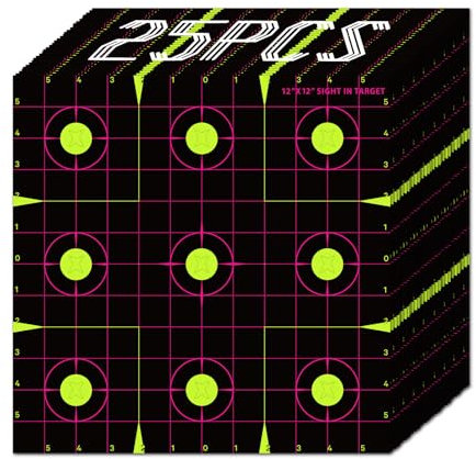 25 Splatter-Ziele Splatter-Aufkleber 30,5 cm Splatter-Papier Selbstklebende Zielscheibe Rektive Schießscheiben für alle Gewehre, Pistolen, Luftgewehre, Airsoft