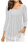 Glitzer Oberteile Damen 3/4 Ärmel Bluse Elegant Pailletten Tunika Festliche Blusenshirt Mesh Pullover Einfarbig Tshirt Silvester Outfit Leicht und Luftig T-Shirt Mode Blusentop Longbluse
