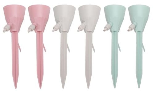6 PCS Automatic Plant Waterer, Automatic Plant Watering Device, Self Watering Plant Spikes, Plant Watering with Bracket, Self Watering System for Garden, Indoor and Outdoor Plants