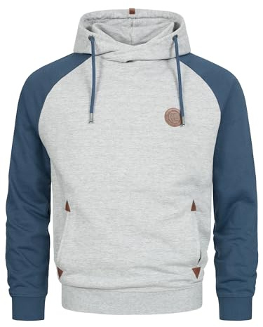 Indicode Herren INRowland Sweatshirt Hoodie Herrenpullover mit Kapuze | Bequemer Hoodie mit Kapuze und weicher Sweatqualität, Kapuzenpullover, Sweatshirt, Freizeitpullover, Basic Pulli für Männer