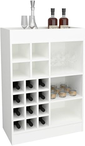 VCM Weinschrank | Maße ca. H. 100 x B. 70 x T. 38 cm | Küchenregal | Regal | Weinregal - Esilo