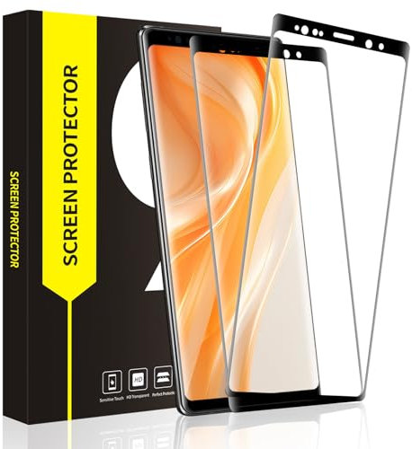 2 Stück für Panzerglas für Samsung Galaxy Note 9 Schutzfolie, 3D Full Screen Anti-Staub Galaxy Note 9 Displayschutzfolie, HD Anti-Fingerprint Anti-Staub Schutzglas für Samsung Note 9 Folie