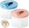 Frogetu 2 Piezas Dispensador Portátil de Leche en Polvo para Bebés – Dosificador con Tapa Giratoria Segura, 4 Compartimentos dispensador leche en polvo bebe, Almacenamiento Multifuncional