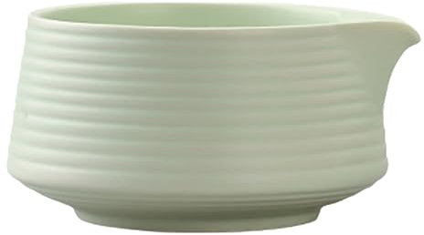 Matcha Bowl, Matcha-Schüssel Tasse mit Ausguss Handgefertigt, Traditionelle Japanische Keramik-Matcha-schale für Teestoom Kitchen Matcha Latte Familienfreund (Green, 12.5X7CM)