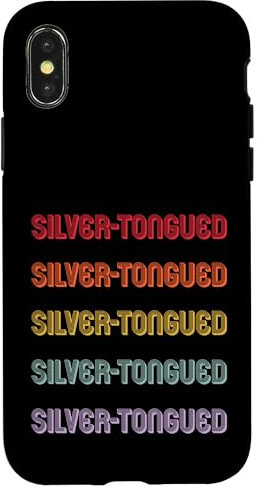 Lengua plateada Carcasa para iPhone X/XS