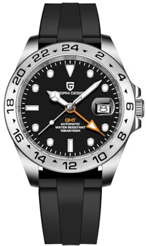 Pagani Design herrenuhr automatik GMT Business Sports Mechanisch Herrenuhren Wasserdicht 100M Analogue Edelstahl Armbanduhr für Männer
